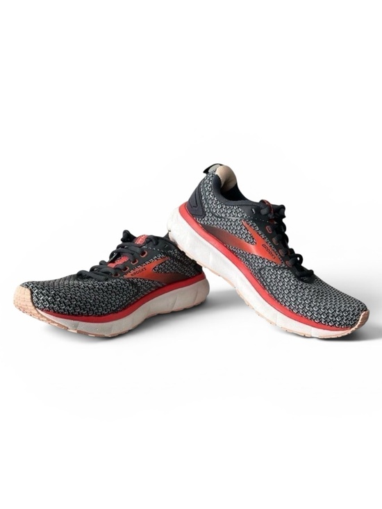 Brooks Shoes - Brooks Transmit 3 Women's Running Shoes Size 7 B Medium Gray Ebony Coral